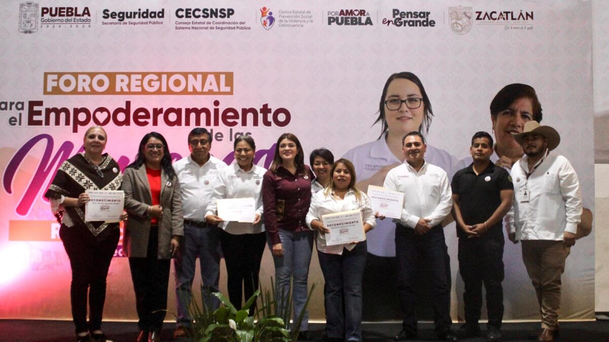 En Zacatlán, autoridades del Estado refrendan apoyo a las mujeres