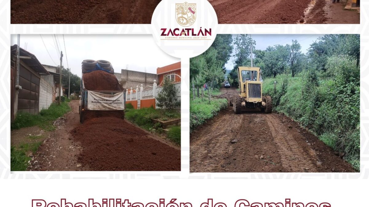 Ayuntamiento trabaja para rehabilitar caminos afectados por lluvias