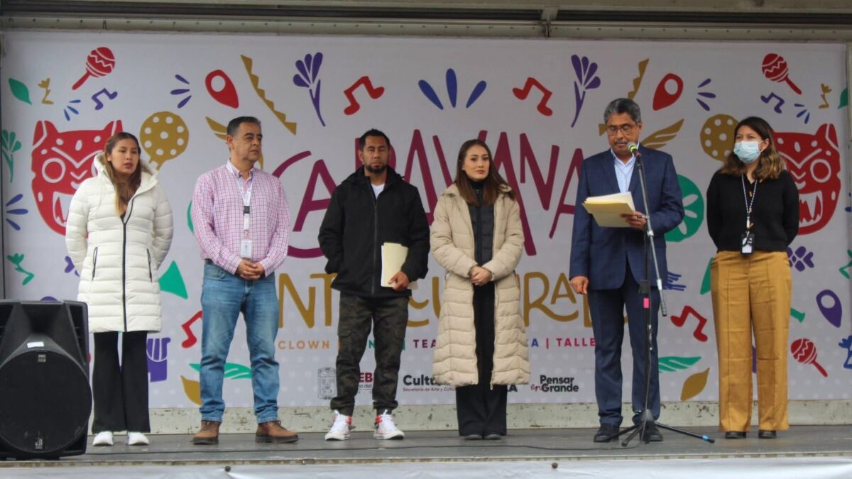 Niñas y niños de Zacatlán participan en Caravana Intercultural; la cultura transforma sociedades