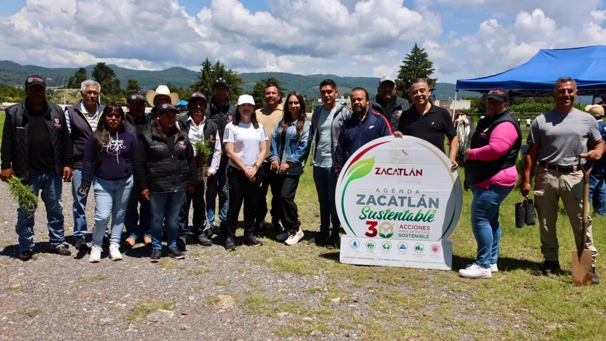 #AgendaZacatlánSustentable: reforestan la Unidas Deportiva de Tlatempa
