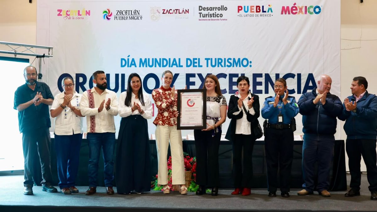 Zacatlán recibe Distintivo Nacional de Calidad Turística Platino; secretaria de Turismo reconoce avances del municipio
